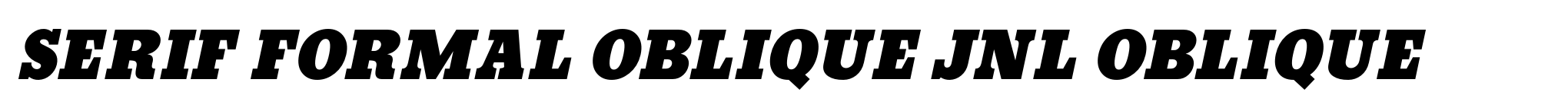 Serif Formal Oblique JNL Oblique image